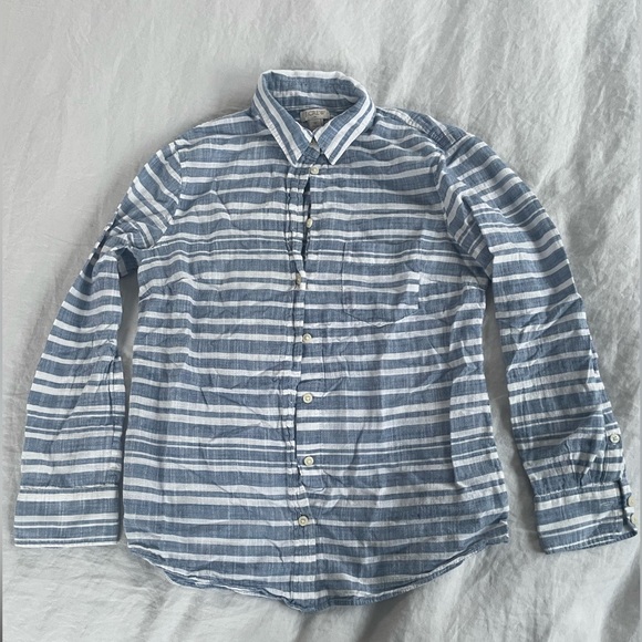 Jcrew chambray striped button up - Picture 1 of 13